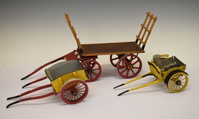 Lot 333 - Two farm carts and trailer made by Harold Lee