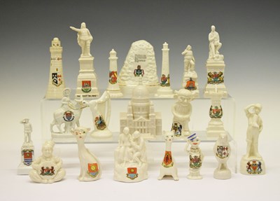 Lot 500 - Large quantity of Somerset related novelty crested ware china