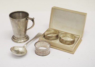 Lot 180 - Assorted group of silver to include Edward VIII Christening mug