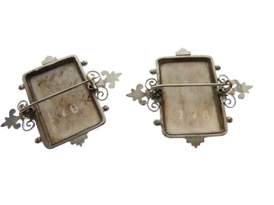 Lot 43 - Pair of Continental porcelain brooches