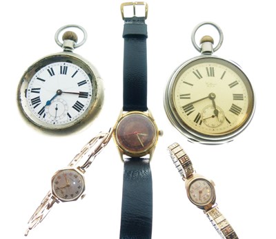 Lot 129 - Two lady's 9ct gold cocktail watches