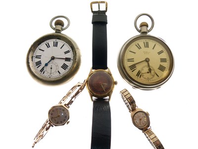 Lot 129 - Two lady's 9ct gold cocktail watches