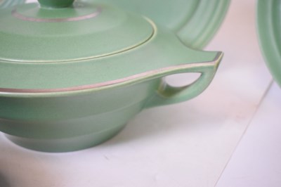 Lot 508 - Wedgwood matt green part dinner service