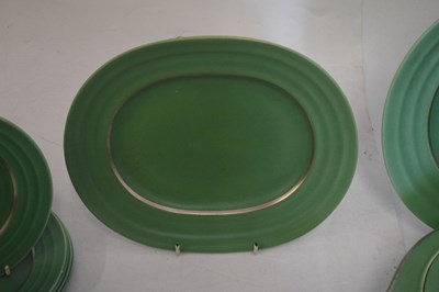 Lot 508 - Wedgwood matt green part dinner service