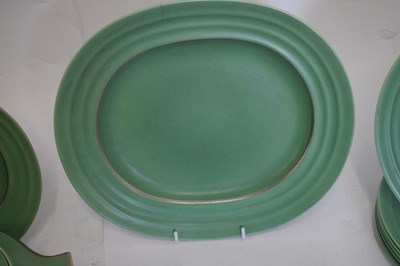 Lot 508 - Wedgwood matt green part dinner service