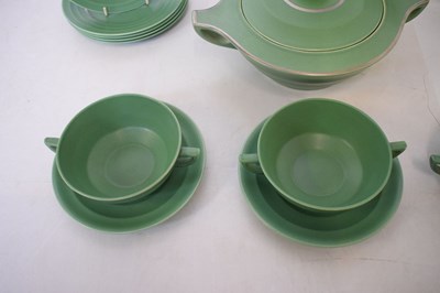 Lot 508 - Wedgwood matt green part dinner service