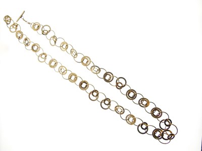 Lot 70 - 18ct gold fancy link necklace