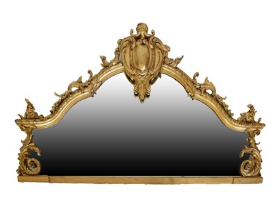 Lot 521 - Gilt overmantel