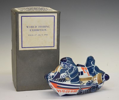 Lot 498 - Sargadelos Spanish limited edition 1985 World Fishing Expo ceramic fishing boat