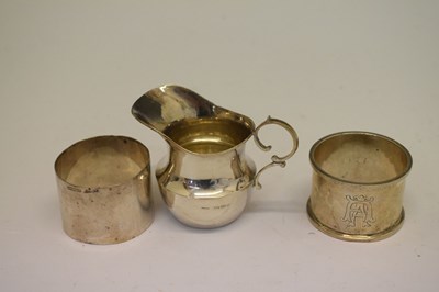 Lot 143 - Edwardian silver milk jug and sugar bowl, etc.