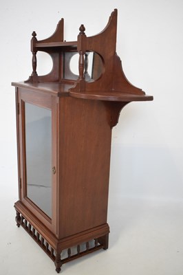 Lot 555 - Late Victorian mahogany wall cabinet