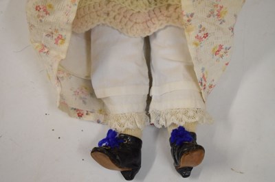 Lot 202 - 19th Century wax shoulder head doll, attributed to Pierotti