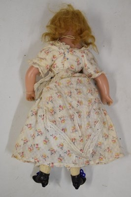 Lot 202 - 19th Century wax shoulder head doll, attributed to Pierotti