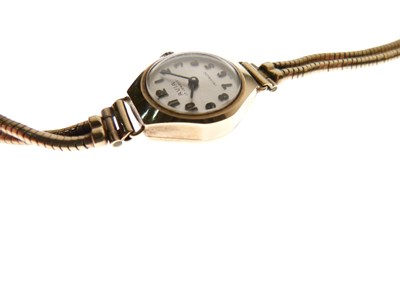 Lot 116 - Avia - Lady's 9ct gold 17 jewels Incabloc cocktail watch