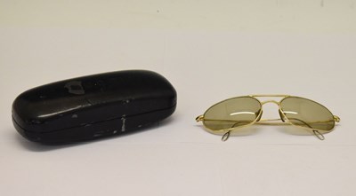 Lot 338 - Gucci - Pair of vintage gilt metal framed sunglasses