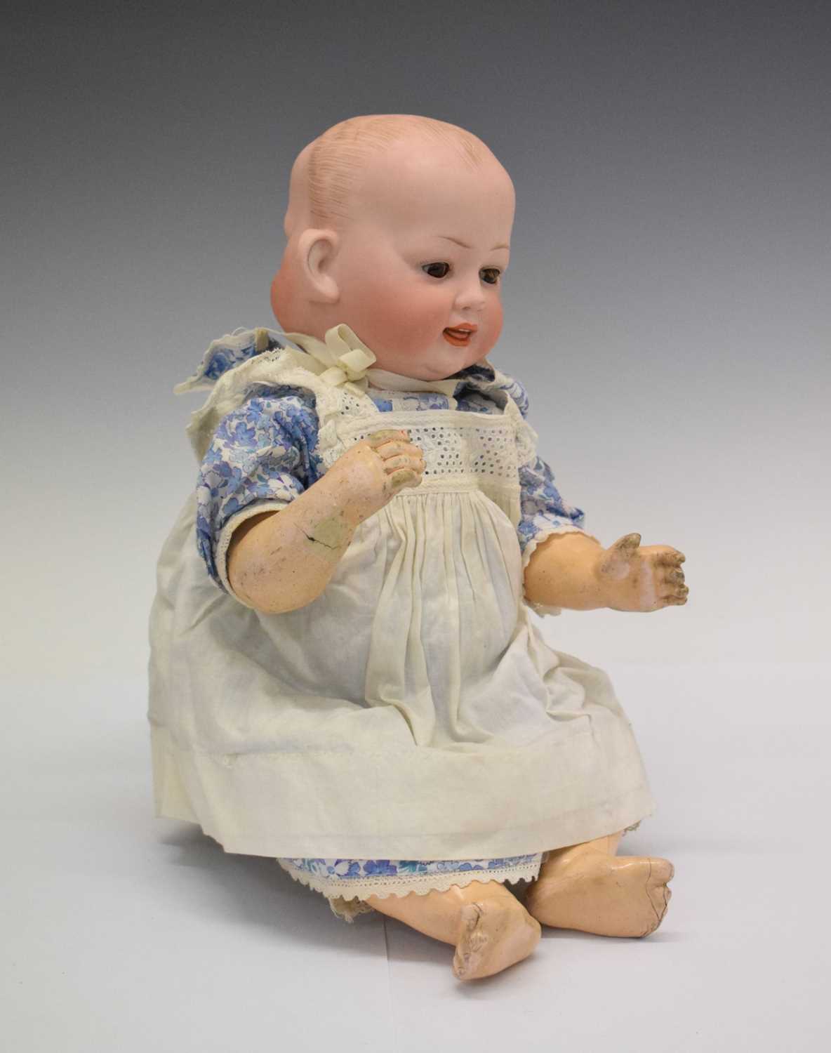 Lot 197 - German bisque head two face character doll