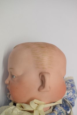 Lot 197 - German bisque head two face character doll