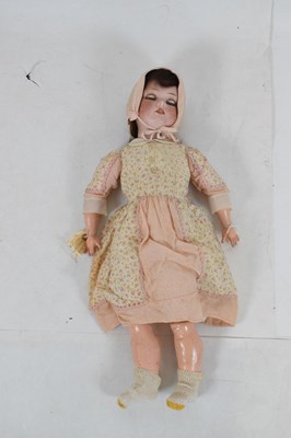 Lot 199 - Four early 20th Century German bisque headed dolls