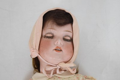 Lot 199 - Four early 20th Century German bisque headed dolls