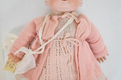 Lot 198 - Two early 20th Century German bisque head dolls