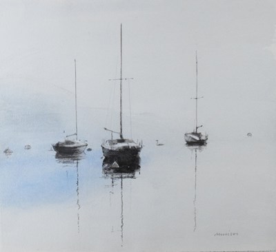 Lot 558 - Neil Murison RWA (1930-2018) - Watercolour - boats at sea