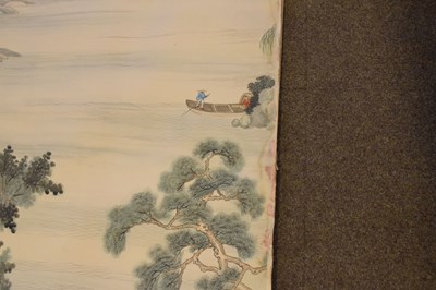 Lot 350 - Fourteen rolls of 20th Century Chinese watercolour wallpaper
