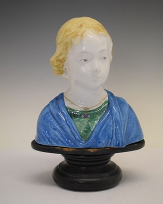 Lot 486 - Maiolica bust