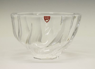 Lot 416 - Orrefors octagonal glass bowl