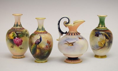 Lot 477 - Royal Worcester miniature baluster vases, etc