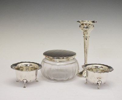 Lot 187 - Small collection of silver including a pair of Edwardian bon-bon dishes
