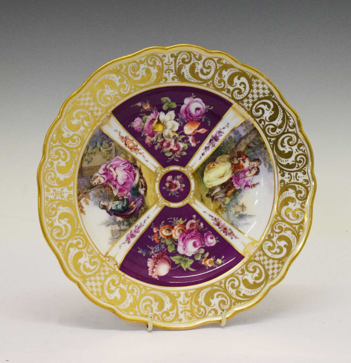 Lot 490 - Late 19th Century Meissen 'Helena Wolfsohn' style cabinet plate