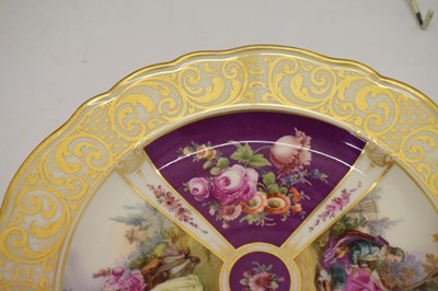 Lot 490 - Late 19th Century Meissen 'Helena Wolfsohn' style cabinet plate