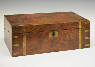 Lot 291 - Brass bound writing box