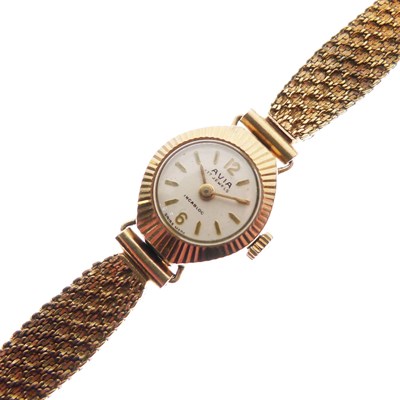 Lot 122 - Avia - Lady's 9ct gold 17 jewels Incabloc cocktail watch