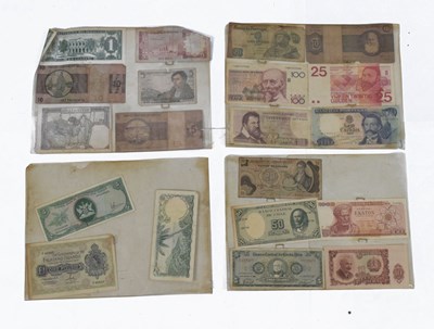 Lot 196 - Approximately 160 world banknotes