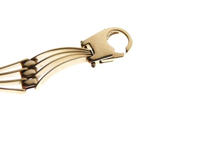 Lot 75 - 9ct gold fancy-link bracelet