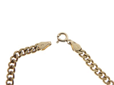 Lot 69 - Yellow metal (375) filed belcher link necklace