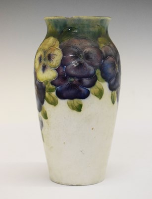 Lot 452 - William Moorcroft Pansy pattern baluster vase