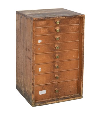 Lot 350 - Graduated eight-drawer table top collectors cabinet/ chest