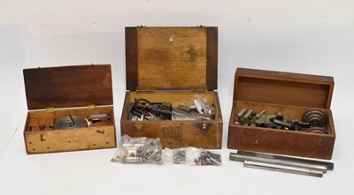 Lot 259 - 'Boley' bench lathe (incomplete), boxed 3 3/4 dia table, ' LME' box, and pamphlets