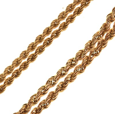 Lot 70 - 9ct gold rope-link necklace