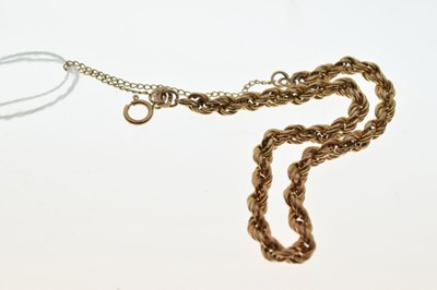 Lot 70 - 9ct gold rope-link necklace