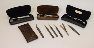 Lot 255 - Moore & Wright watch tools etc