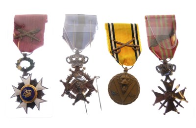 Lot 196 - Four Belgian medals