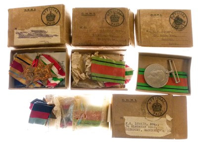 Lot 240 - Quantity of boxed Second World War medals