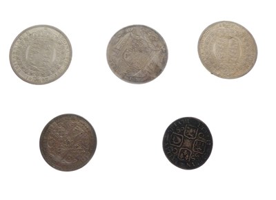 Lot 211 - Group of Georgian and Victorian coins