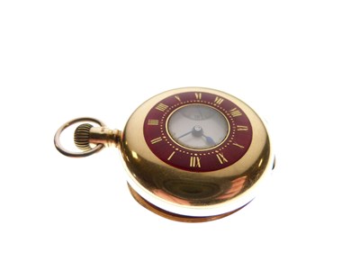 Lot 270 - Waltham 18ct gold half hunter fob watch