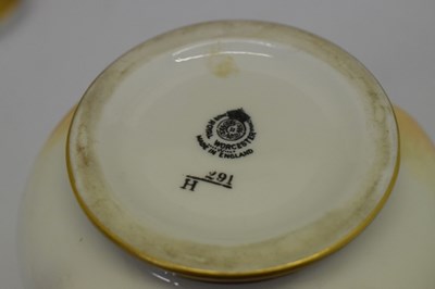 Lot 452 - Royal Worcester fruit decorated pot pourri vase and dish