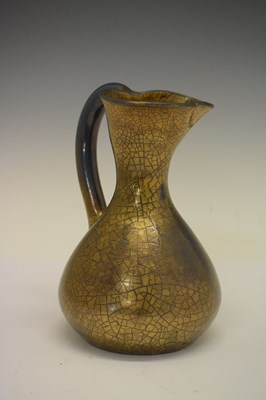 Lot 446 - Elton ware gold and blue crackle glaze jug