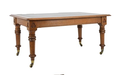 Lot 536 - Victorian oak library table